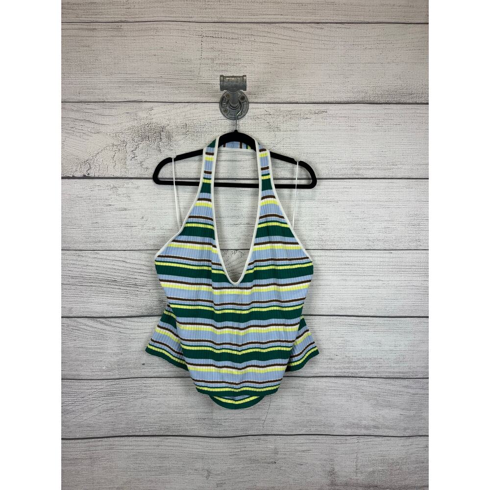 Old Navy Plus Size Striped Halter Knit Ribbed Sleeveless Top Size 3X